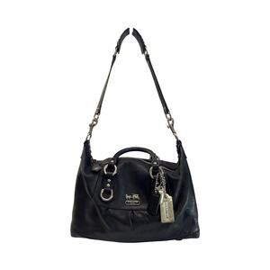 Coach Madison Sabrina Satchel 12937 Black Leather Shoulder Bag 3 Hangtags